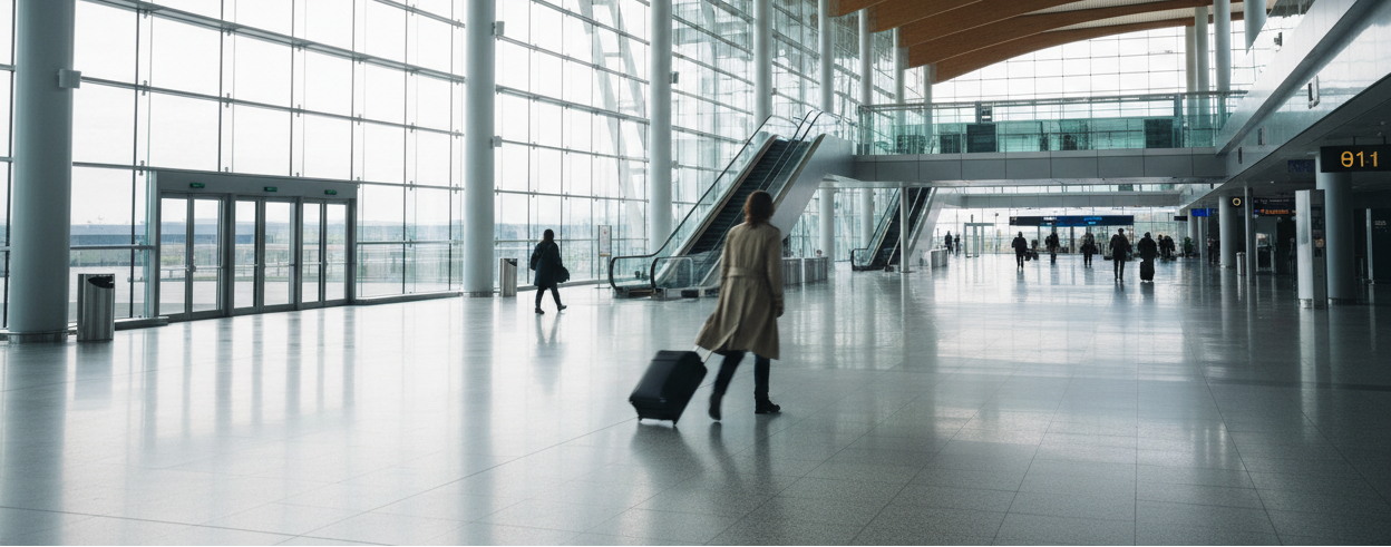 Hero banner - Traveler in motion