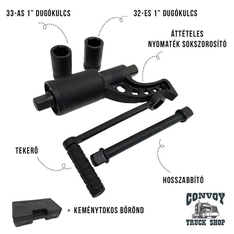 Llave de rueda multiplicadora de par con mecanismo de engranajes