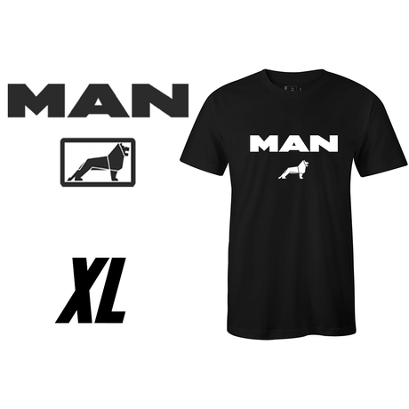 Camiseta negra MAN 100% algodón